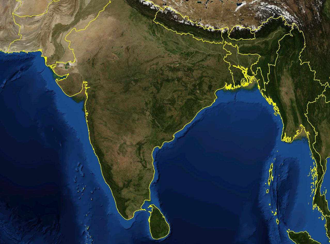 In Diretta Da Satellite, Mappa Di India 