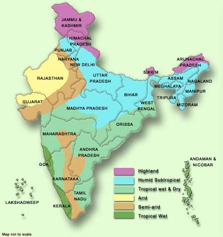 meteo India mappa