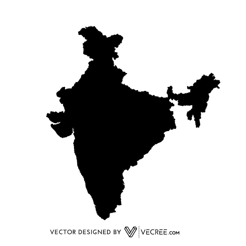India mappa vettoriale