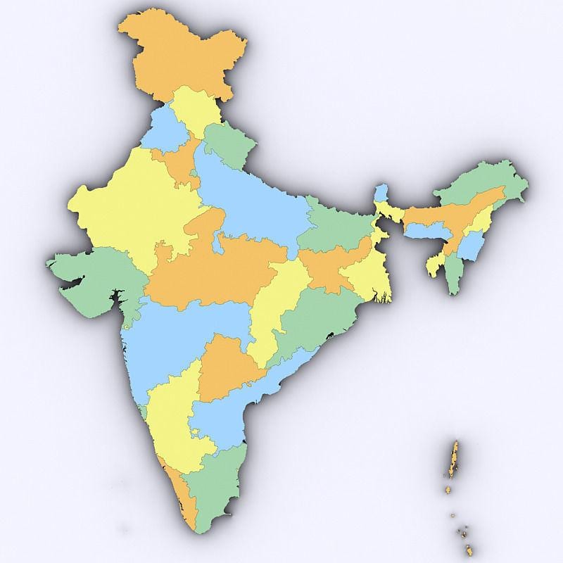 Mappa 3d India