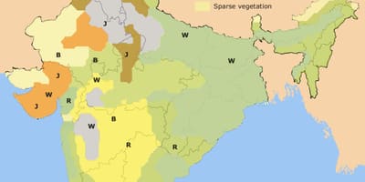 Mappa dell'agricoltura dell'India