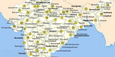 Autostrada mappa di India