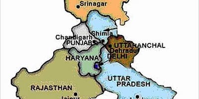 India del nord mappa