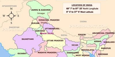 India ubicazione sulla mappa