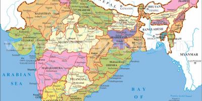 India ubicazione sulla mappa