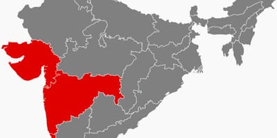 Mappa di India occidentale