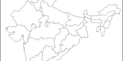 Mappa di India vuoto