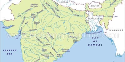 Sindhu fiume mappa di India