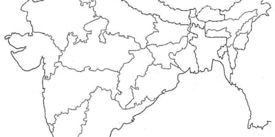 Mappa politica dell'India vuoto